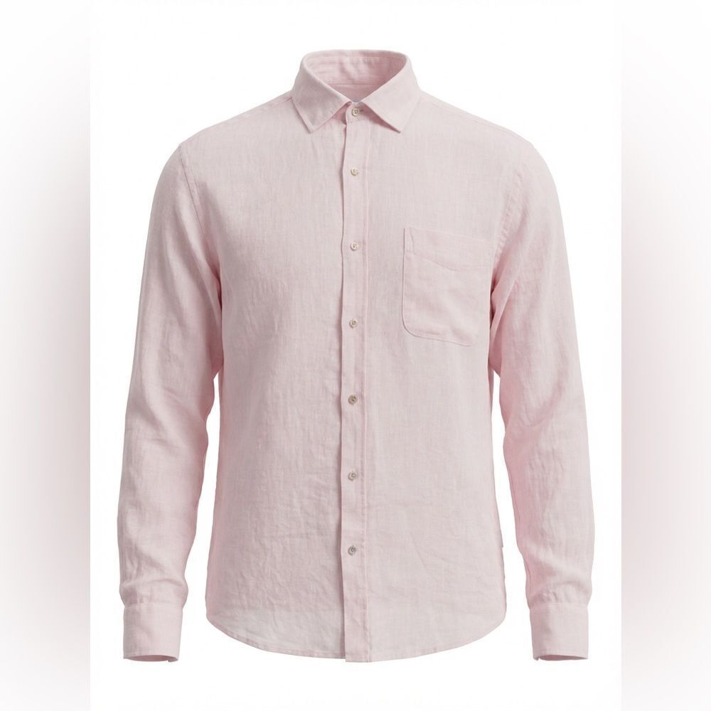 J McLaughlin Men's Pink Button-Up Shirt size M